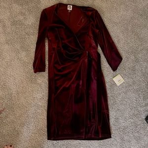 Velvet midi dress